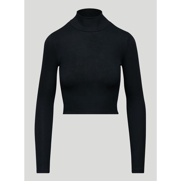 Wilfred Ribbed Turtleneck Long Sleeve Black XS - Picture 3 of 9